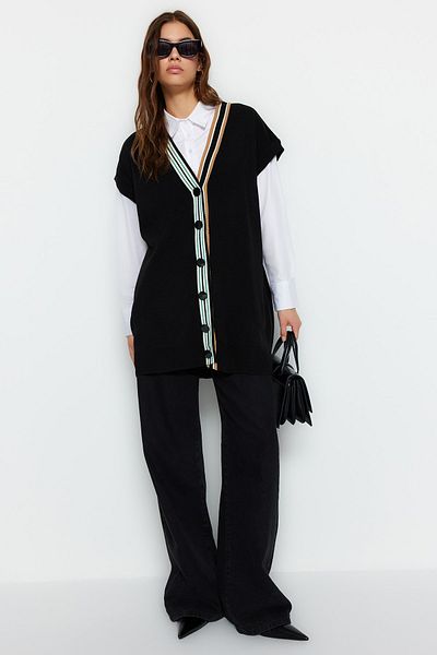 Trendyol Modest Pullover Weste - Schwarz - Relaxed Fit