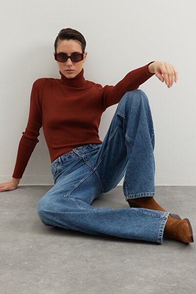 Trendyol Collection Tile Basic Turtleneck Sweater TWOAW21KZ1279