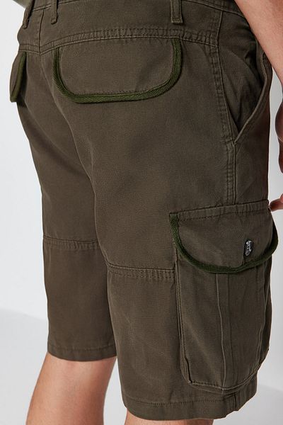 Trendyol Collection Σορτς τσέπης τύπου Khaki Regular Fit Cargo TMNSS23SR00048