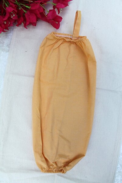 Emtory Home Hardal Çift Lastikli Keten Poşetlik - Mutfak Düzenleyici