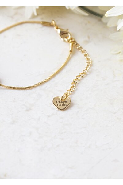 CHARMLUCKY Murano Kırmızı Kalp Bileklik Harfli