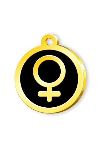 Generic Brand Gold Plated Women's Symbol Imprint - Black