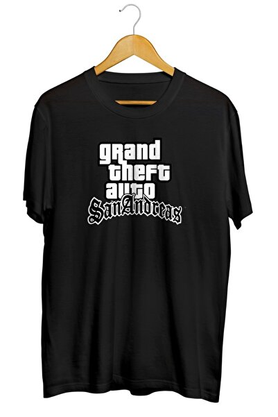 karikatürstore Gta San Andreas Baskılı Unisex Tişört