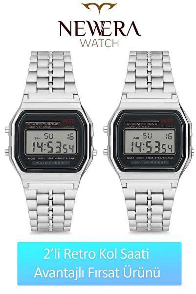 Newera Watch 2'li Retro Dijital Kol Saati ( Su Geçirmez ) Fırsat Ürünü