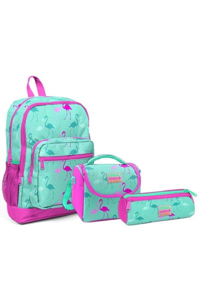 Coral High Adalinhome Dört Bölmeli Sırt Çanta Seti (4 Bölmeli Çanta-beslenme-...