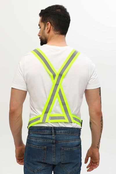 Uniprom Yüksek Görünürlüklü Reflektörlü Ikaz Yeleği, Motorsiklet Motor Bisiklet Scooter Yeleği