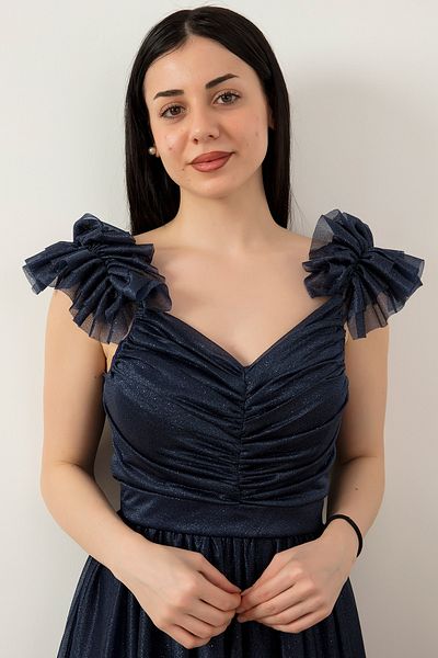 PULLIMM Rochie cu sclipici cu detaliu pe umeri 13418