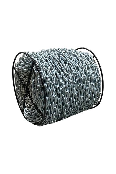 DAFS Galvanized Chain 4mm 25m Coated Steel Chain Multipurpose (2500cm)