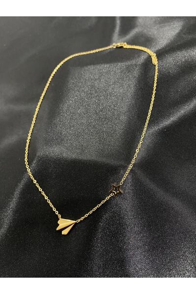 Aashiv's Collection قلادة نسائية من صدف البحر باللون الذهبي