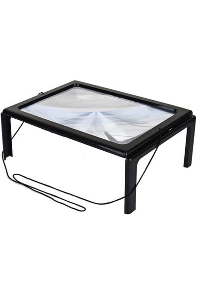 LEIDORY Led Işıklı , Ayaklı Ve Boyun Askılı 3x Büyütme Büyüteç Model By12