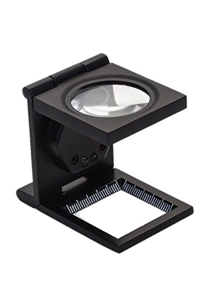 LEIDORY Led Lighted Loop Lens Metal Folding Scale Magnifying Glass with Case