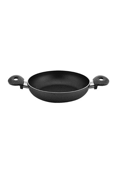HAZARPAZAR 18 Cm Double Handle Black Granite Omelet Pan