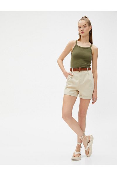 Koton Shorts - Grau - Hoher Bund