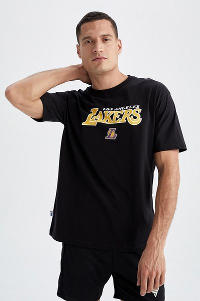 DeFacto Fit Nba Los Angeles Lakers Oversize Fit Crew Neck Printed T-Shirt