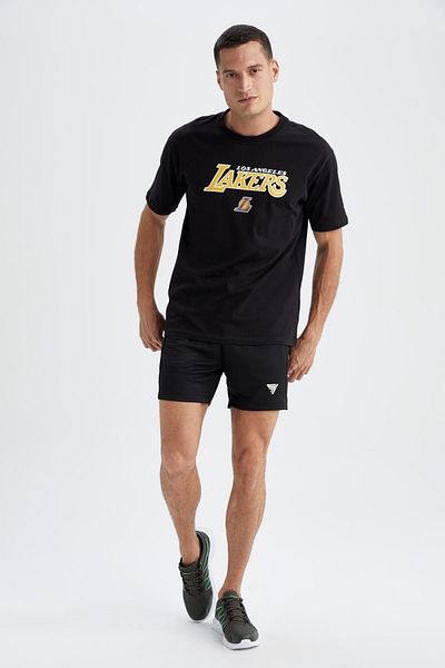 DeFacto Fit Nba Los Angeles Lakers Oversize Fit Crew Neck Printed T-Shirt