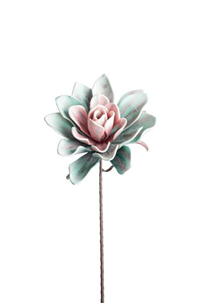 selin dekor Yeşil Pembe Gül Yapay Çiçek 94 Cm