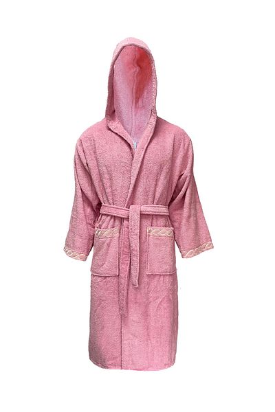 Lucy and Home Unisex μπουρνούζι μπούκλας με λεπτομέρεια κεντήματος