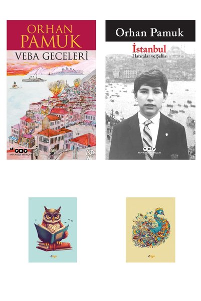 Yapı Kredi Yayınları Orhan Pamuk Novels - İstanbul Romanı - Veba Geceleri - S...