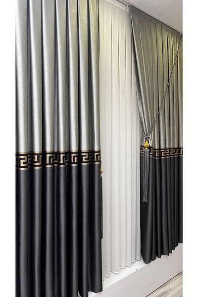 Fon Dünyası Panel Background Curtain Gray Anthracite (single Wing)