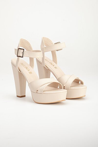 LİLLA Women's Thick Heeled High Platform Evening Dress Shoes