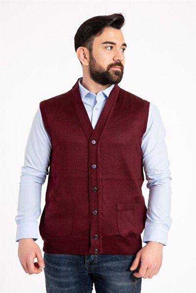Mutlu City Men's Middle Age and Above Thin Wool Knitwear Knitted Dad Vest 5110