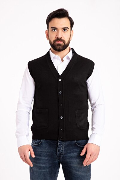 Mutlu City Чоловічий середнього віку і старше тонкий вовняний трикотажний жилет 5110