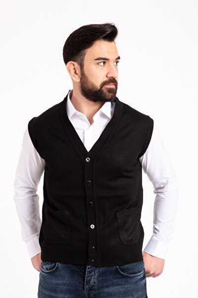 Mutlu City Чоловічий середнього віку і старше тонкий вовняний трикотажний жилет 5110