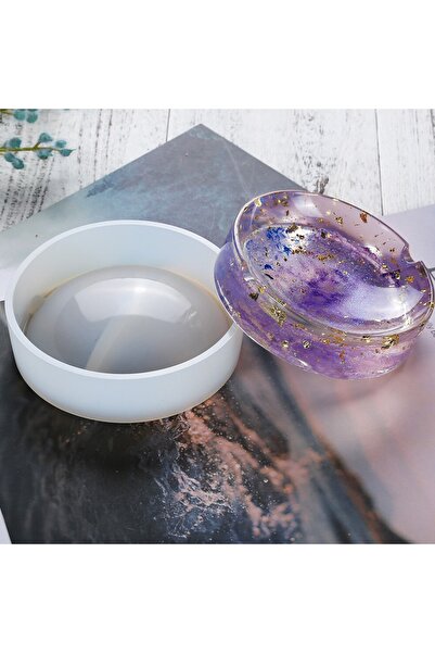 Getshopmini قالب منفضة سجائر إيبوكسي من السيليكون الدائري