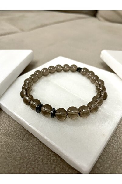 Padore Accessory Klasik | Dumanlı Kuvars Doğal Taş Bileklik - Sertifikalı