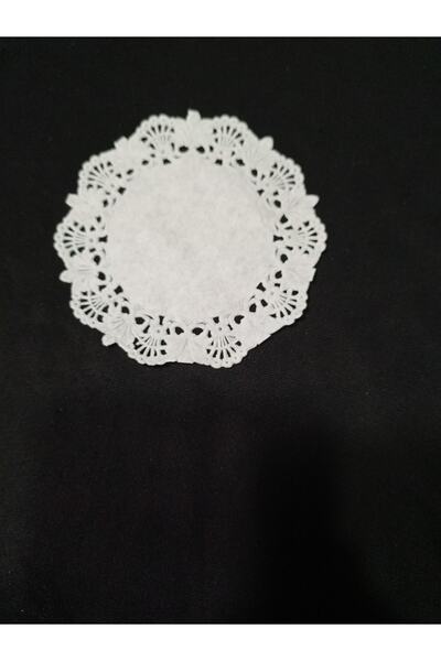 abnturk 40 Adet Dantel Görünümlü Kağıt Çay Bardağı Altlığı 9cm Şık Sunumların...