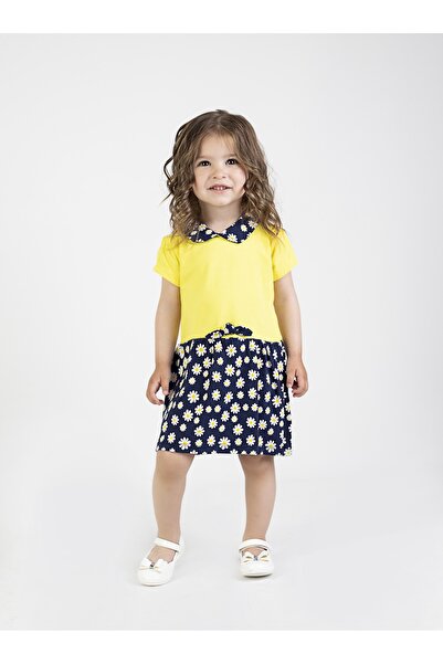 Harika KIDS Kız Bebek Papatya Desen Yakalı Elbise