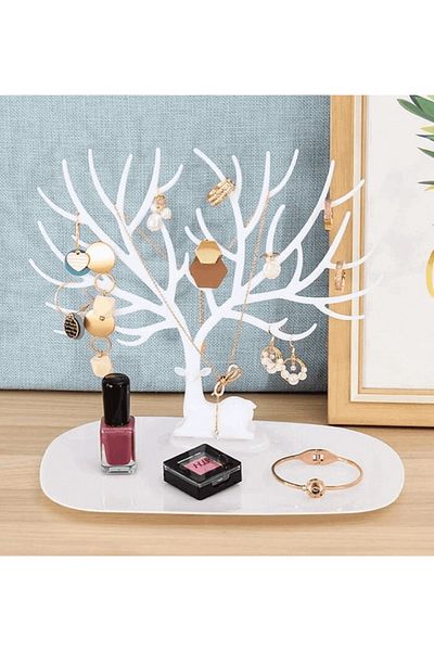 Kalsiyum Mood Jewelry Stand with Deer Design Ring Earring Necklace Hanger Jewelry Organizer Hanger Jewelry Stand