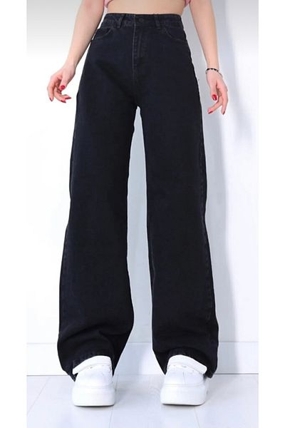 Pubi Omoda- Women's Palazzo Wide Leg Black Pants