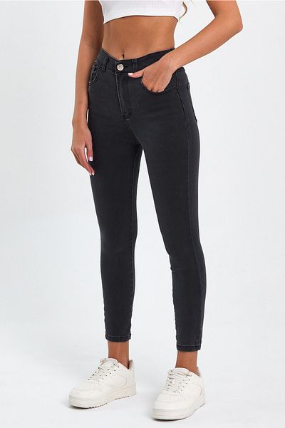 geenz manifacture Ψηλόμεσο Skinny Leg Power Lycra Lifter Super Skinny Lycra Jeans Pantalon