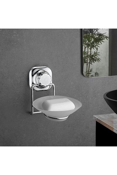 Sas Haus Treyyshp Haus End Drill Vacuum Solid Soap Dispenser Organizer Chrome Vk-713 Life 1021572