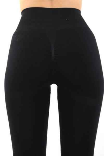 Zeynos Giyim Spor Seamless Büzgülü Push-up Toparlayıcı Tayt