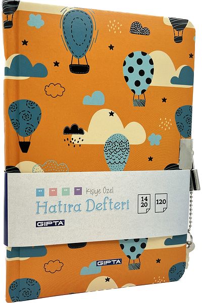 Gıpta Locked Keepsake and Diary Notebook Unlined 2023 Model 14x20 120yp