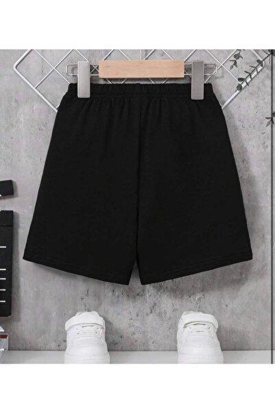 LOUİSA Dětské černé šortky s potiskem Good Kid