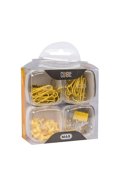 Mas 1286 Cubbie 4-Piece Office Set Yellow