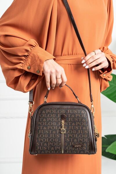Just Polo Vegan Leather Premium Product Multi-Compartment Women's Shoulder Ba...