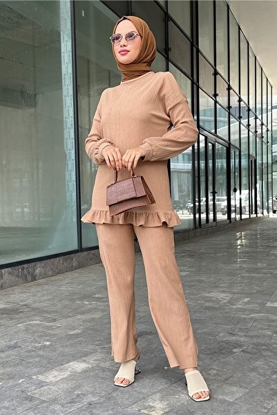 Bestenur Mink Fernur Ruffled Διπλό Σετ 516