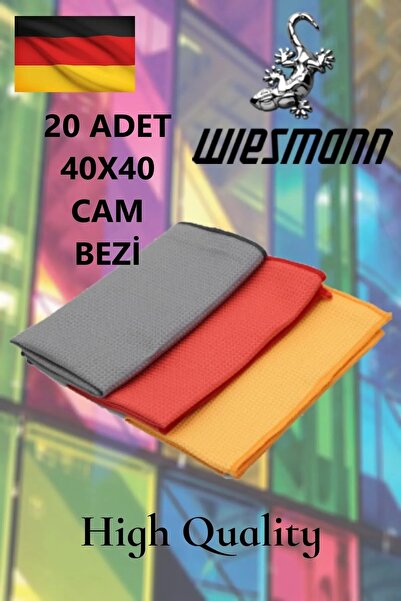 wiesmann Toptan Satış (20adet) 40cmx40cm Cam Bezi Ayna Bezi Mikrofiber Genel ...