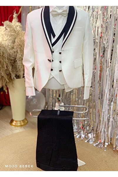 Mogi Erkek Çocuk 3-14 Yaş Damatlık Takım Elbise Set 20322 Beyaz