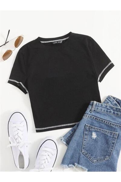 Toum Poal Зворотний шов Чорний Кроп