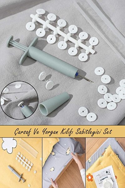 HB LİFE Pratik Yorgan Kılıfı Ve Çarşaf Tutucu Sabitleyici Düğme Seti