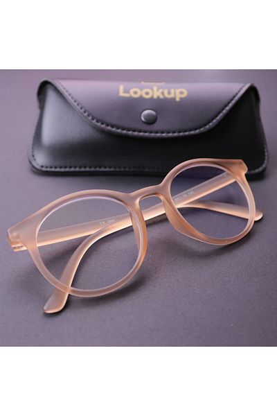 LOOKUP إطار لون عاري من الزجاج الشفاف للجنسين بلوك أزرق نظارات قراءة للحماية من الضوء الأزرق