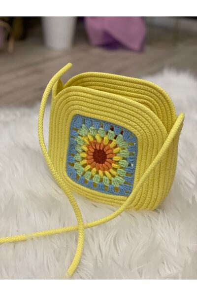 EDOŞ HOME El Işi Jüt Ip Pamuk Makrome Özel Örgü Motifli Özel Dikiş 20 Cm Çapr...