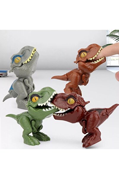 OYUNOYUNCAK Parmak Isıran Dinozor Figürü | Mandallı T-rex Dinozor | Sert Plas...