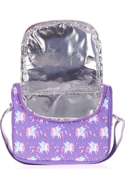 KAUKKO Cutie de prânz pentru fete Kids&love - Unicorn violet - căptușită termic