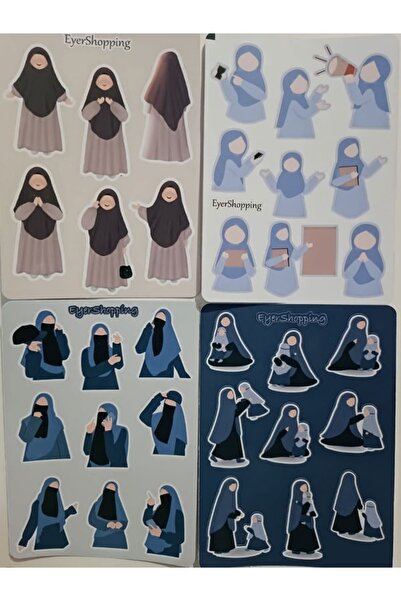 EyER Shoping Set de autocolante Hijab Hijab